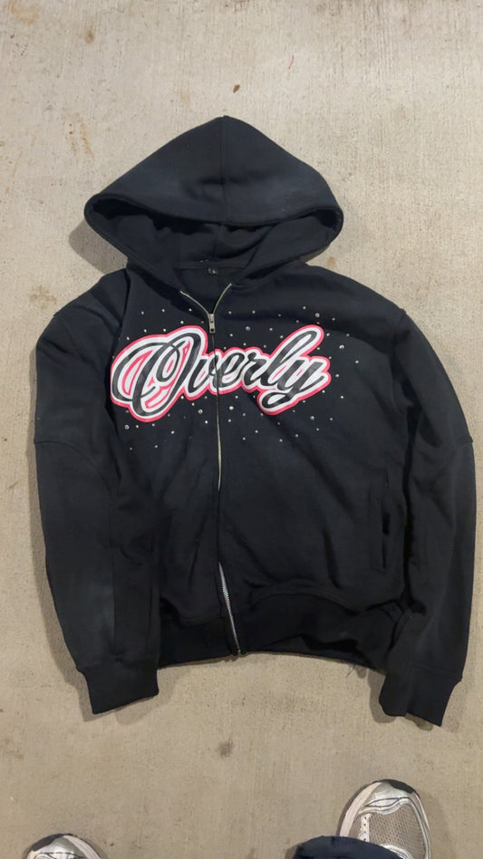 OVERLY BLACK ZIP UP