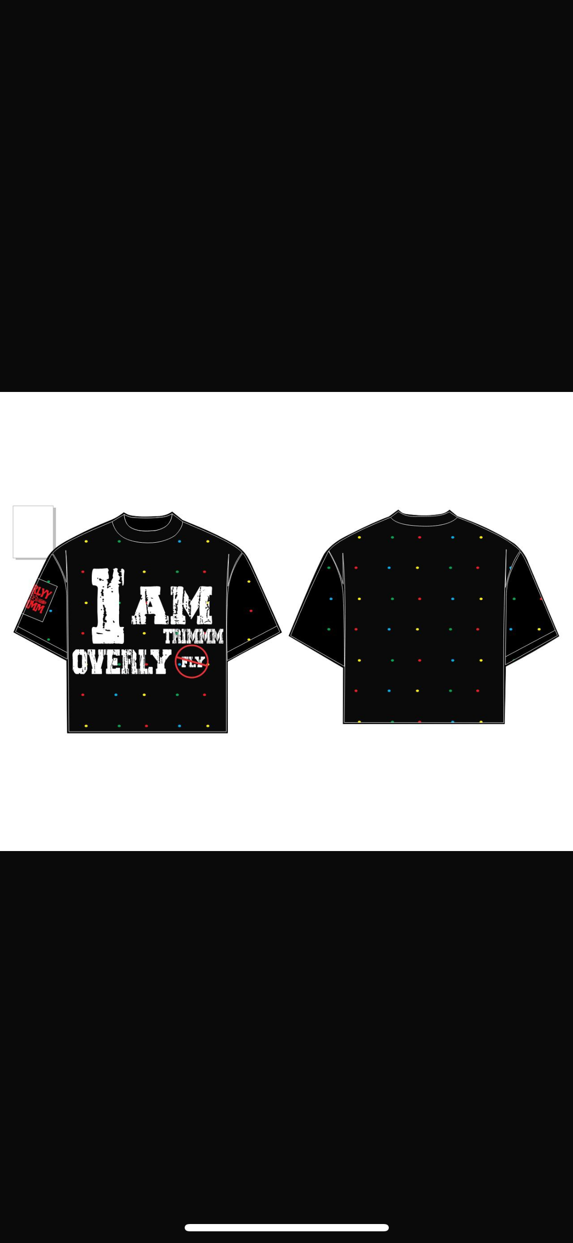 overlytrimmm black tee